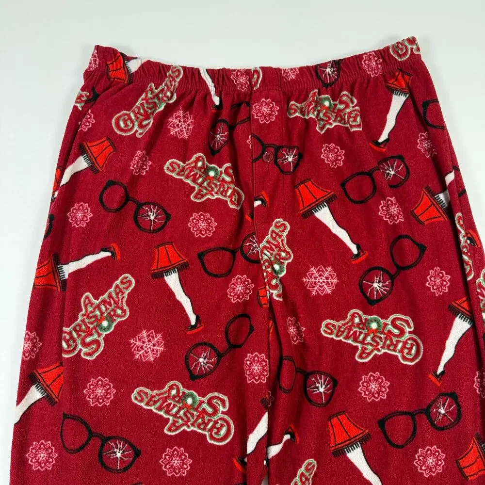 Lot of 2 Men's XL Holiday Fleece Pajama Pants Christmas Story Christmas Vacation
